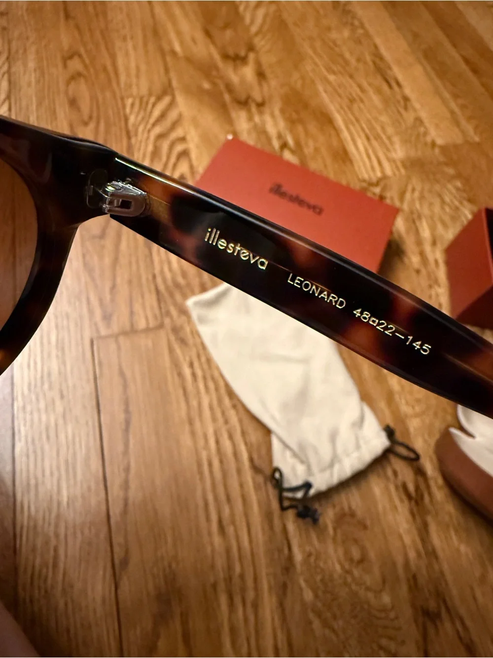 Illesteva Tortoiseshell Frame Sunglasses with Blue Mirrored Lenses